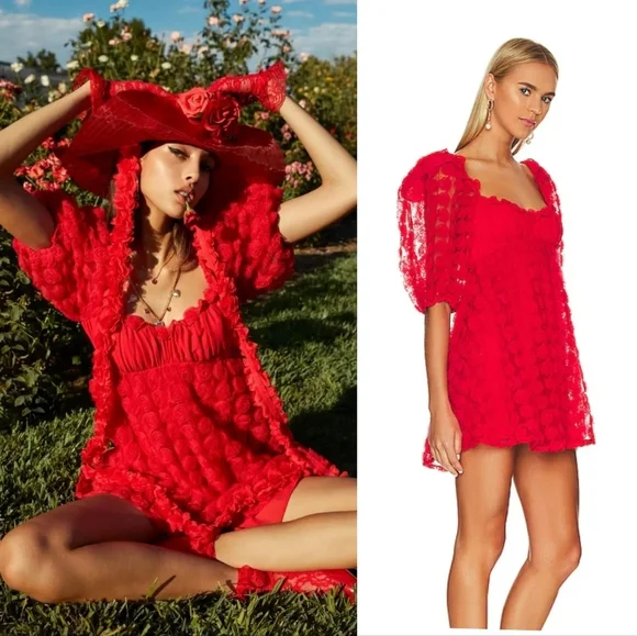 New!For Love and Lemons Hannah Mini Floral Embroidered Dress is available  for purchase on au PAY Market - Imported Goods Online Store Co.Ltd. | au  PAY Market - Online Shopping Site